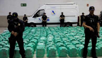 Spanish police seize 13 tons of cocaine hidden in banana shipments, in Algeciras