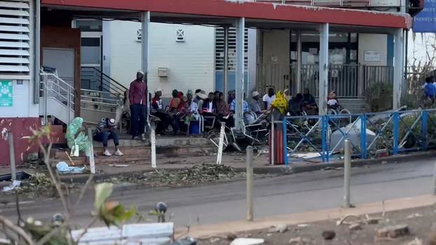 Mayotte Central Hospital damage from Cyclone Chido in Mamoudzou