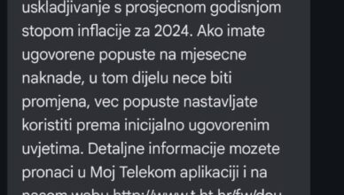 Novi udar poskupljenja: Ovo je poruka HT-a korisnicima: 'Zbog inflacije cijene idu gore 3 posto