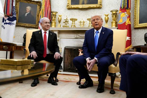 U.S. President Trump meets Israeli PM Netanyahu in Washington